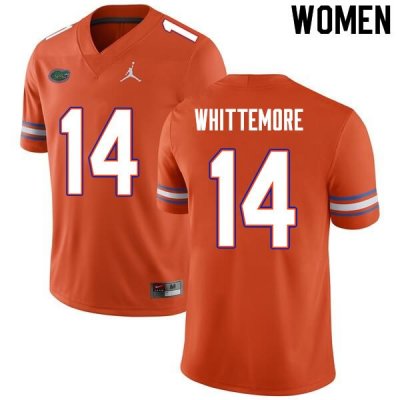 Women's Florida Gators #14 Trent Whittemore NCAA Nike Orange Authentic Stitched College Football Jersey KLN4862UX